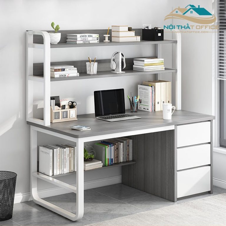 Bàn Chữ U Giá Sách Cao Chân Hộc Tủ BLV-080 9 ban chu u gia sach cao chan hoc tu blv 080 2