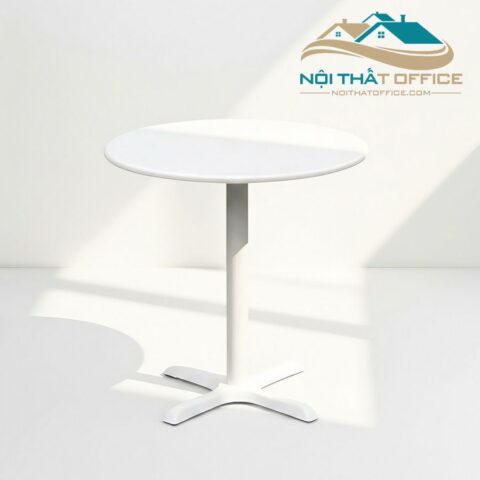 Bàn Cafe Sân Vườn Mặt Tròn Thép Carbon BNT-009