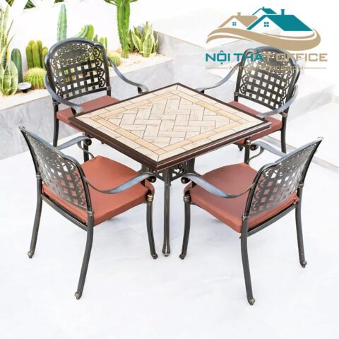 ban san vuon mat da khung nhom duc bnt 039 7