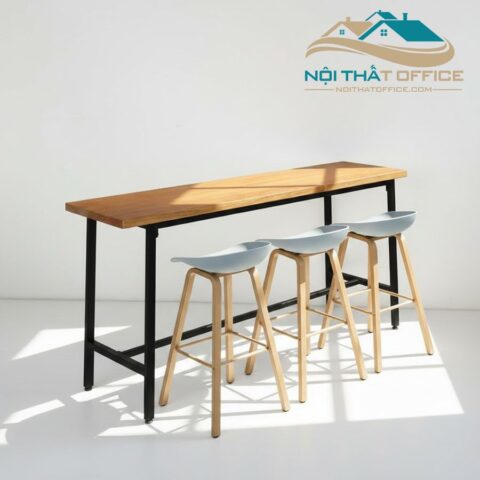 Ghế Bar Chân Sắt Giả Gỗ GBR-001 10 ghe bar chan sat gia go gbr 001 11