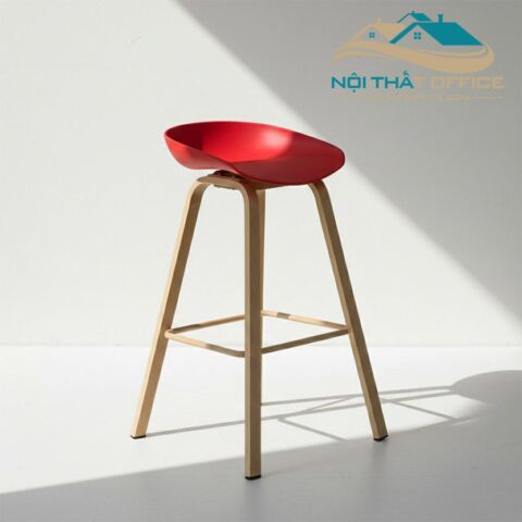 Ghế Bar Chân Sắt Giả Gỗ GBR-001 6 ghe bar chan sat gia go gbr 001 7