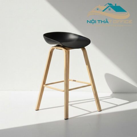 Ghế Bar Chân Sắt Giả Gỗ GBR-001 7 ghe bar chan sat gia go gbr 001 8