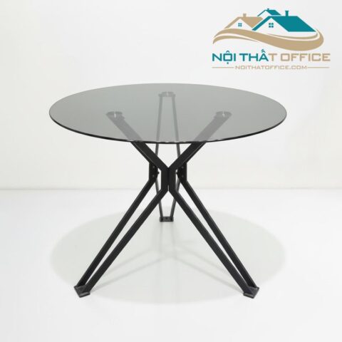 Bàn Cafe Tròn Mặt Kính Cường Lực BCF-029