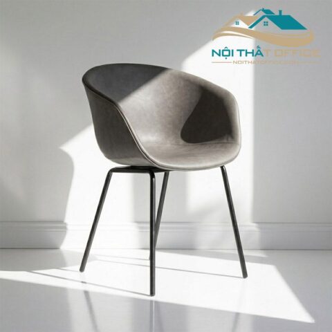 Ghế Hay Bọc Da Chân Sắt Sơn Tĩnh Điện GCF-057