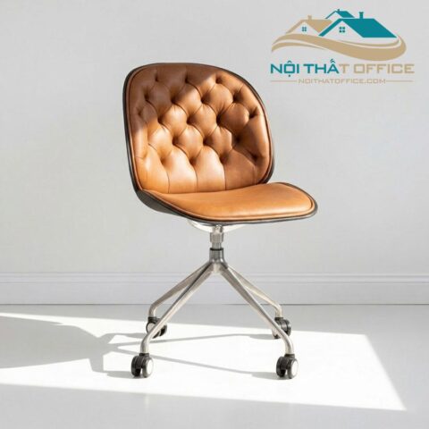 Ghế BEETLE Chân Nhôm Nệm Da NAPPA GTK-054