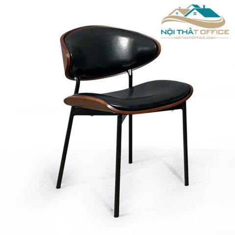 Ghế Cafe Tiếp Khách Nệm Da Lưng Gỗ GTK-051