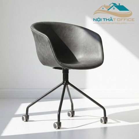 Ghế Hay Chân Sắt Lưng Bọc Da PU GTK-048