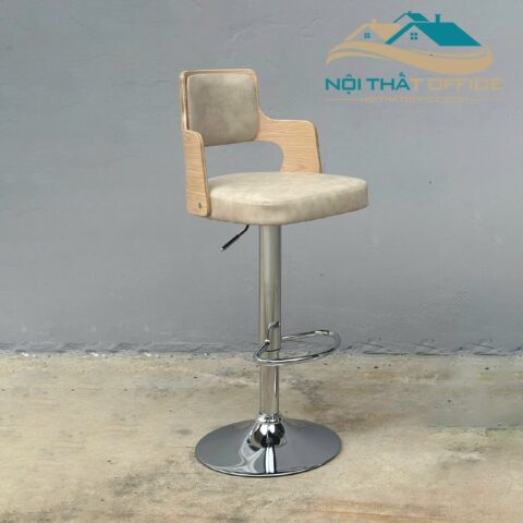 Ghế Bar Nâng Hạ Lưng Gỗ GBR-039