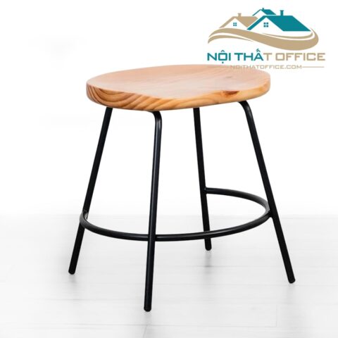 Ghế Cà Phê Yên Gỗ Chân Sắt Sơn Tĩnh Điện GCF-080