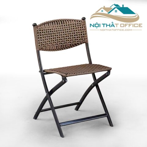Ghế Xếp Ngoài Trời Nhựa Đan Giả Mây GNT-039