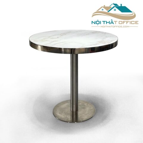 Bàn Tròn Tiếp Khách Mặt Mica Vân Đá BCF-043