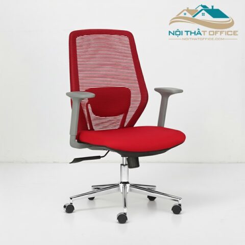 Ghế Lưới Nhân Viên Khung Nhựa Xám GNV-0110