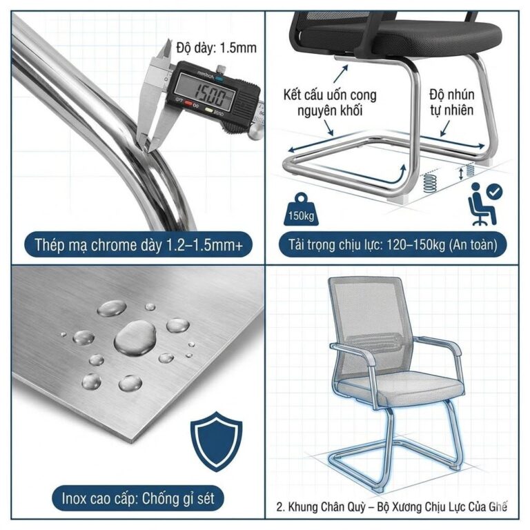 6 Mẫu Ghế Lưới Chân Quỳ Ưa Chuộng Nhất Tại Nội Thất Office 30 ghe luoi chan quy 1