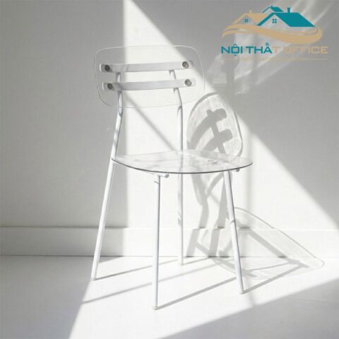 Ghế Cafe Khung Sắt Nhựa PVC Trong Suốt GCF-0103