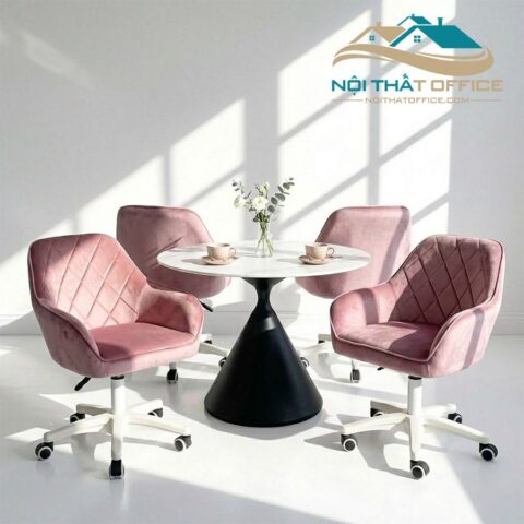 ghe xoay lam viec dem vai nhung glv 0147 6