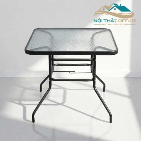 Bàn Cafe Ngoài Trời Mặt Kính Vuông BNT-049