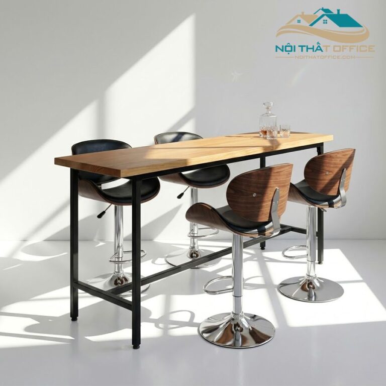 Ghế Bar Chân Xoay Lưng Gỗ Polywood GBR-063 14 ghe bar chan xoay lung go go polywood gbr 063 9